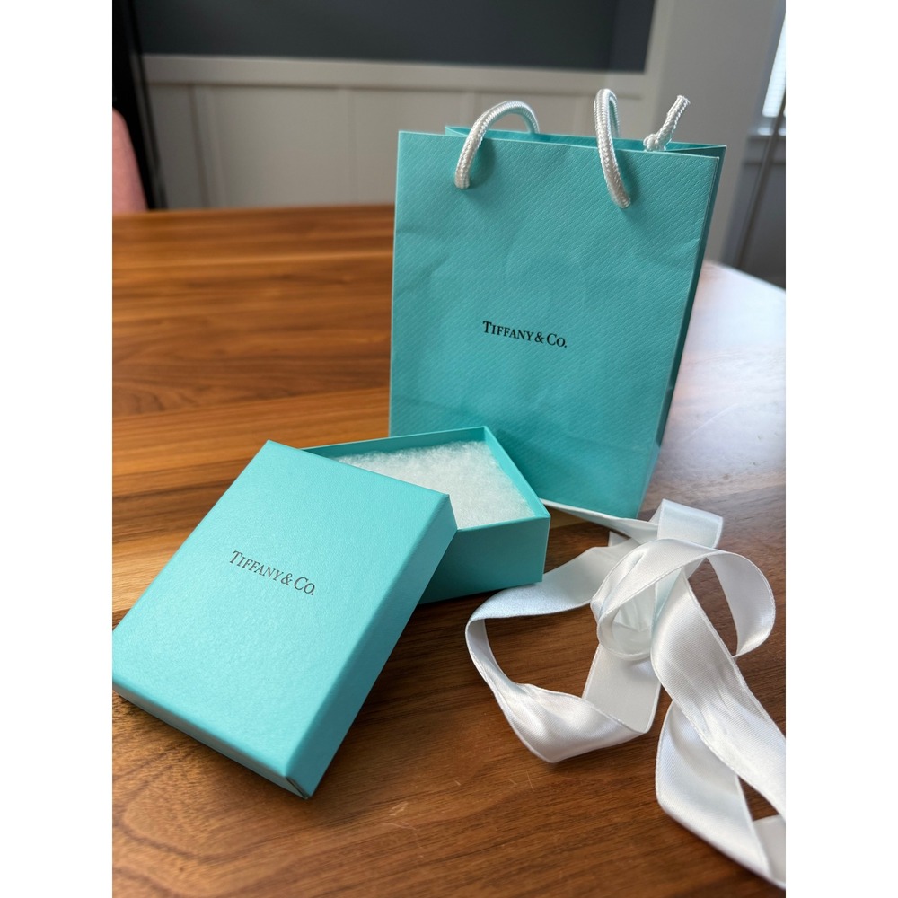 Tiffany & Co Empty Jewelry Box Bag Ribbon Blue Packaging Set Luxury *No Jewelry